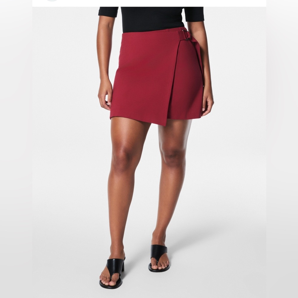 Spanx Burgundy Wrap Skort